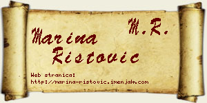 Marina Ristović vizit kartica